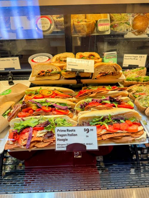 plant-based deli sandwiches at Earth Fare 