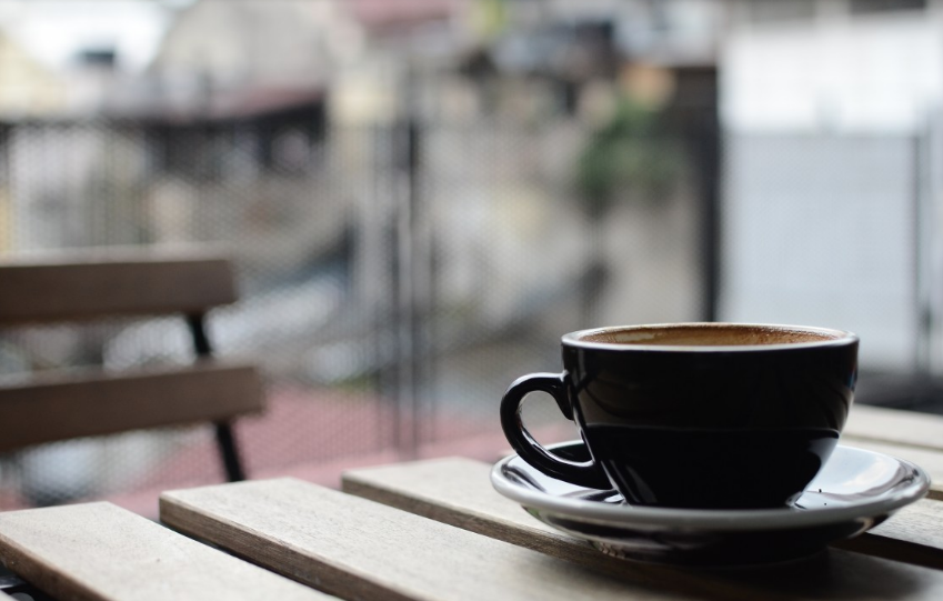 Coffee cup on table