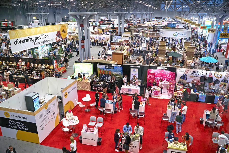 Overhead shot of the Fancy Food Show
