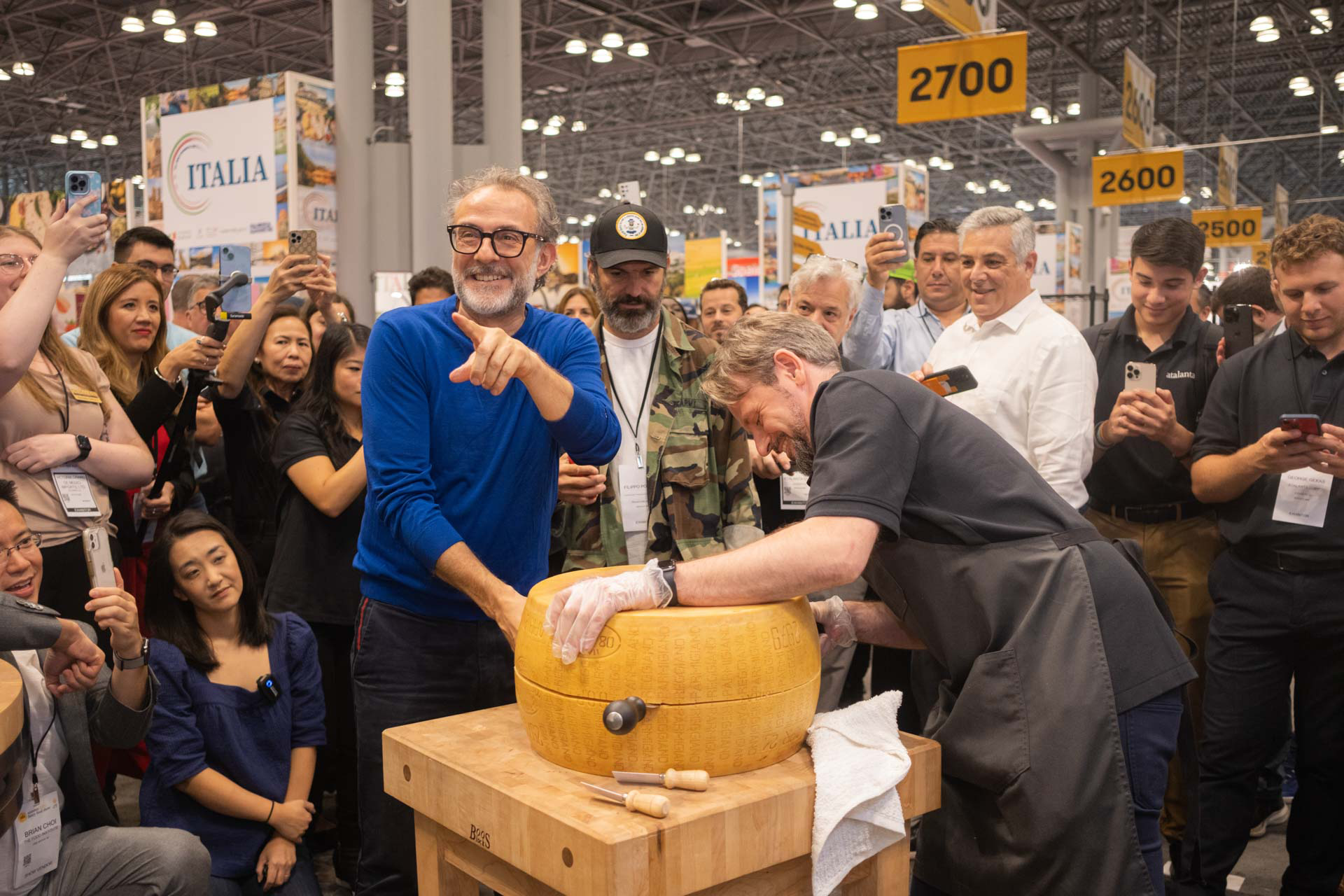 Cheese Carving with People Laughing at the Summer Fancy Food Show 2023