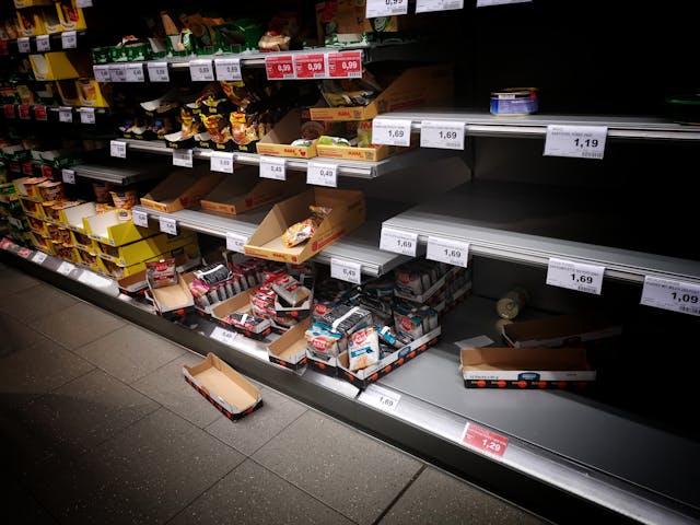 Empty Shelves at grocery store