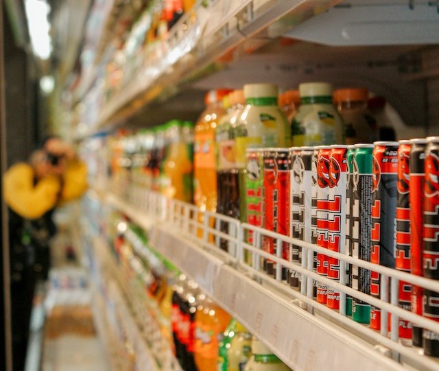 Convenience store drink aisle